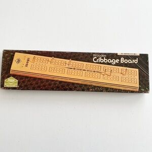 Vintage E.S. Lowe Cribbage Board #1503 With Original Box Pegs Instructions